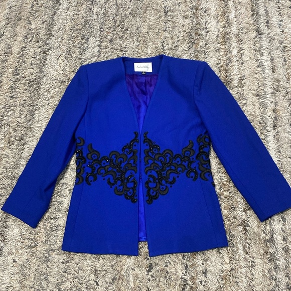 Nolan Miller Jackets & Blazers - Nolan Miller vintage made Hong Kong blazer with beading embroidered detail sz 8